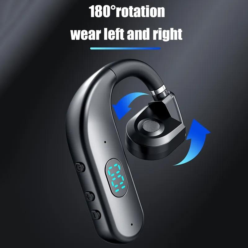 Wireless Bluetooth Headphone with Digital Display - Black - White