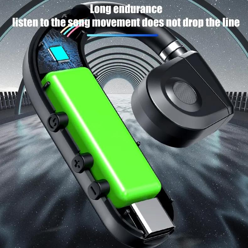 Wireless Bluetooth Headphone with Digital Display - Black - White