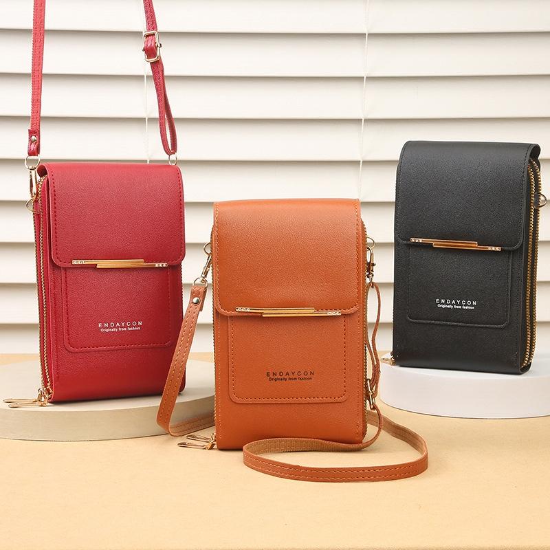 Multifunctional Touch Screen Crossbody Bag - Grey