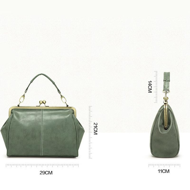 Retro Shoulder Bag For Women Messenger Style - Rose Red