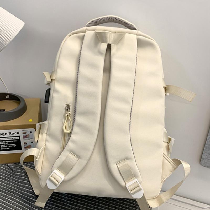 Lightweight Student Backpack For Men & Women - White