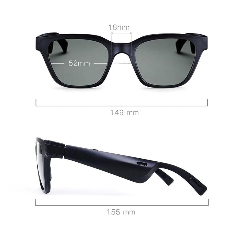 Waterproof Bluetooth Glasses Earphone - Mini Binaural Smart Call - Transparent