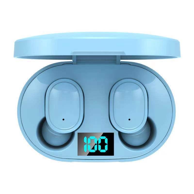 Wireless Bluetooth Earphones with E6s Led Display - Tws - Blue