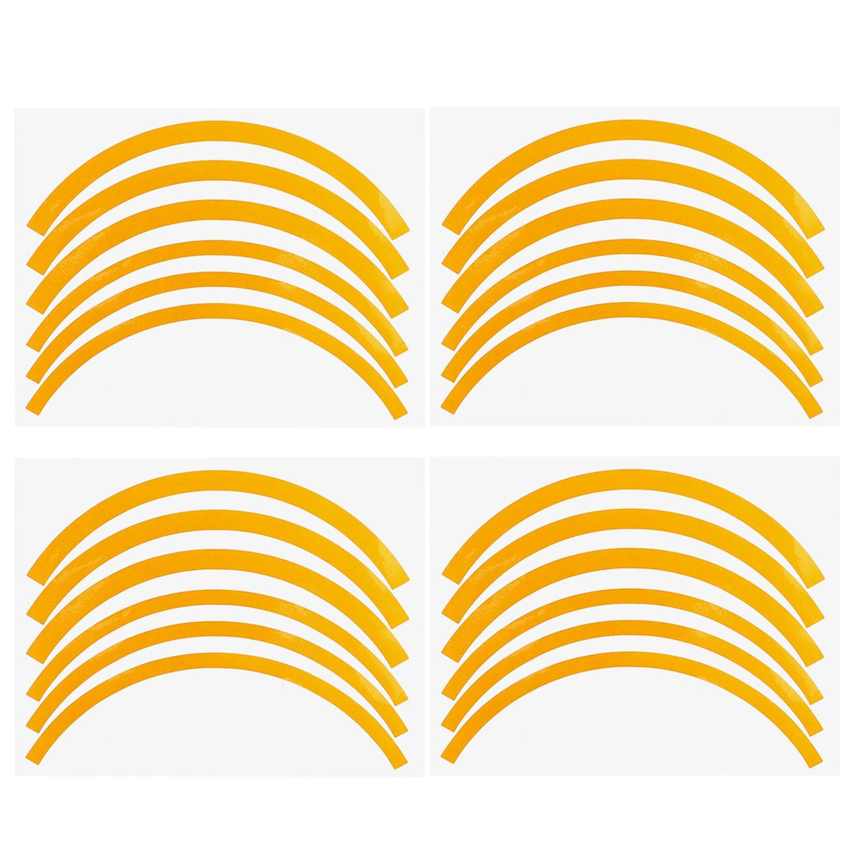 Blue Wheel Hub Sticker Set for Scooter / Bike / Electric Vehicle 2 Pcs - Yellow