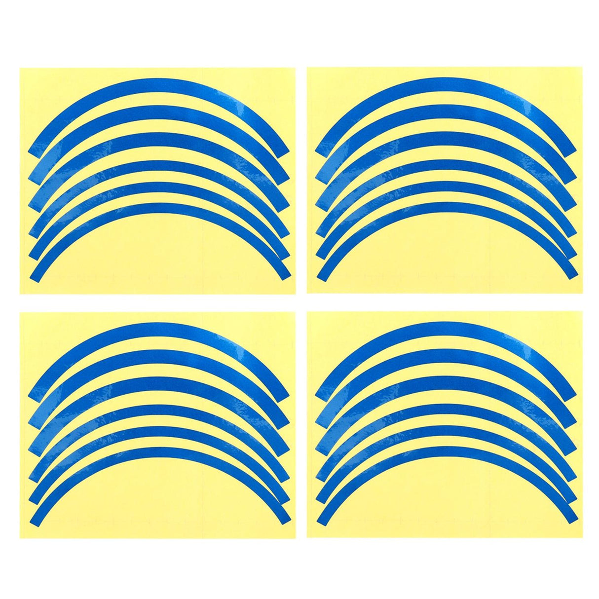 Blue Wheel Hub Sticker Set for Scooter / Bike / Electric Vehicle 2 Pcs - Yellow