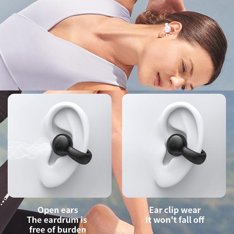 Wireless Bone Conduction Earphone - Single Ear Clamp Design - Pink