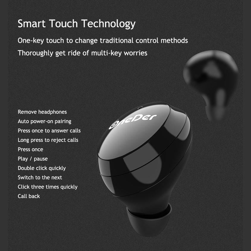 Waterproof Tws Bluetooth Earphones - Hd Stereo Sound - White