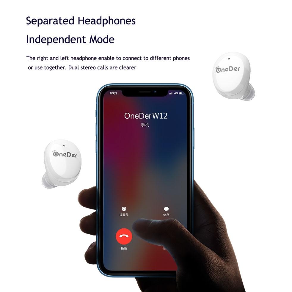 Waterproof Tws Bluetooth Earphones - Hd Stereo Sound - White