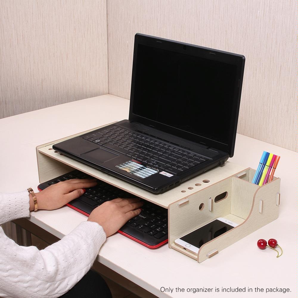 Wood Monitor Stand with Keyboard Storage - Tbd049404601C