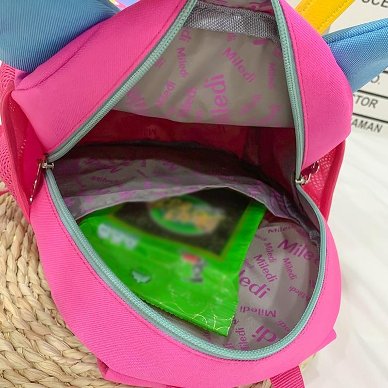 Girls' Butterfly Backpack - Compact and Colourful - Rose Red