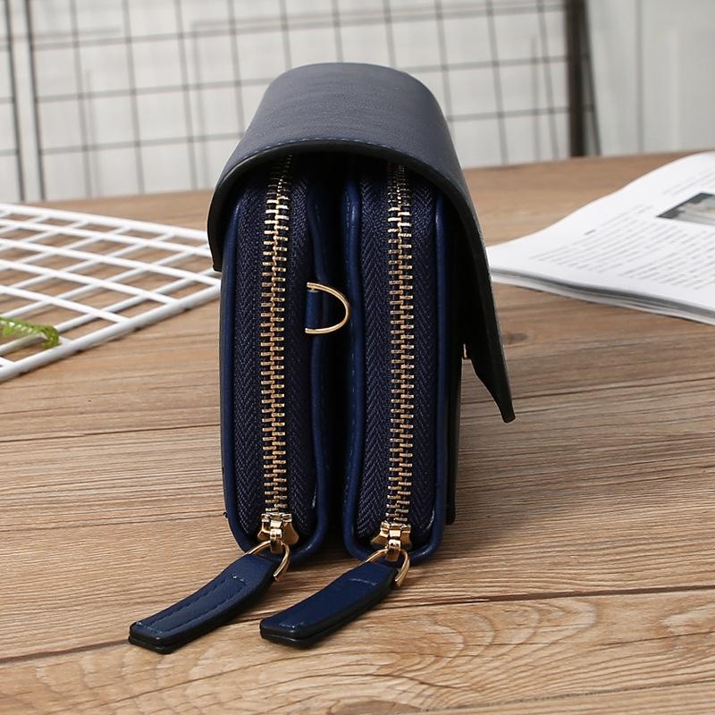 Large Capacity Women Wallet Clutch Bag Versatile Crossbody - Blue