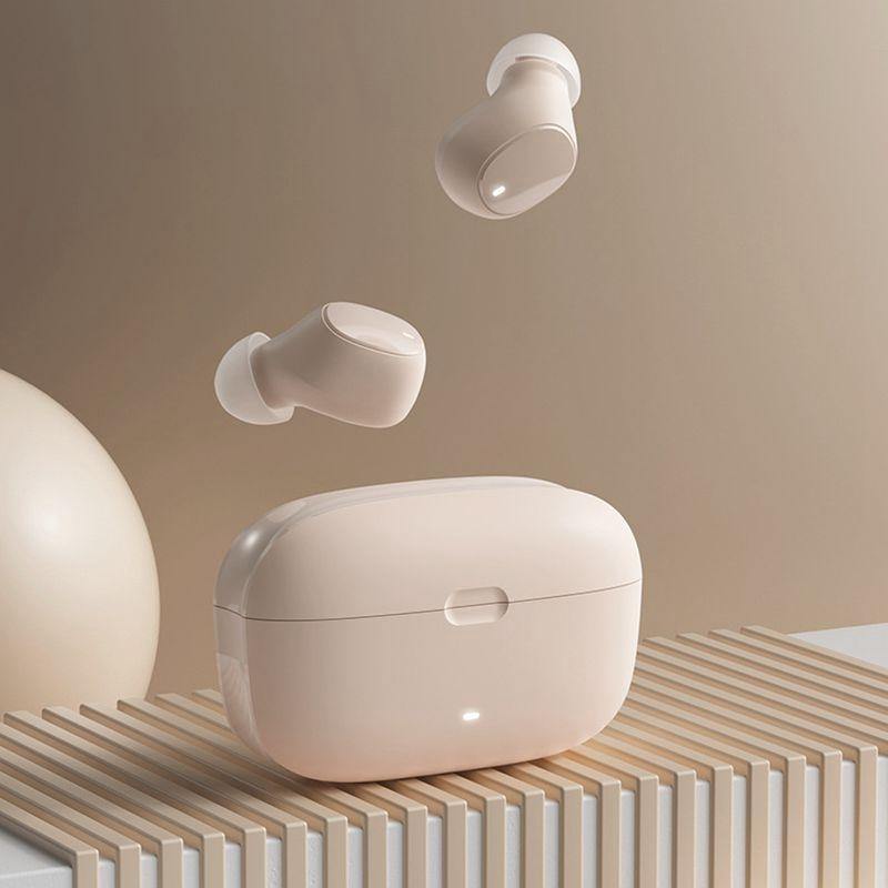 Wireless Earphones with Ai Noise Cancelling Mic and Bluetooth 5.3 - Skin Colour