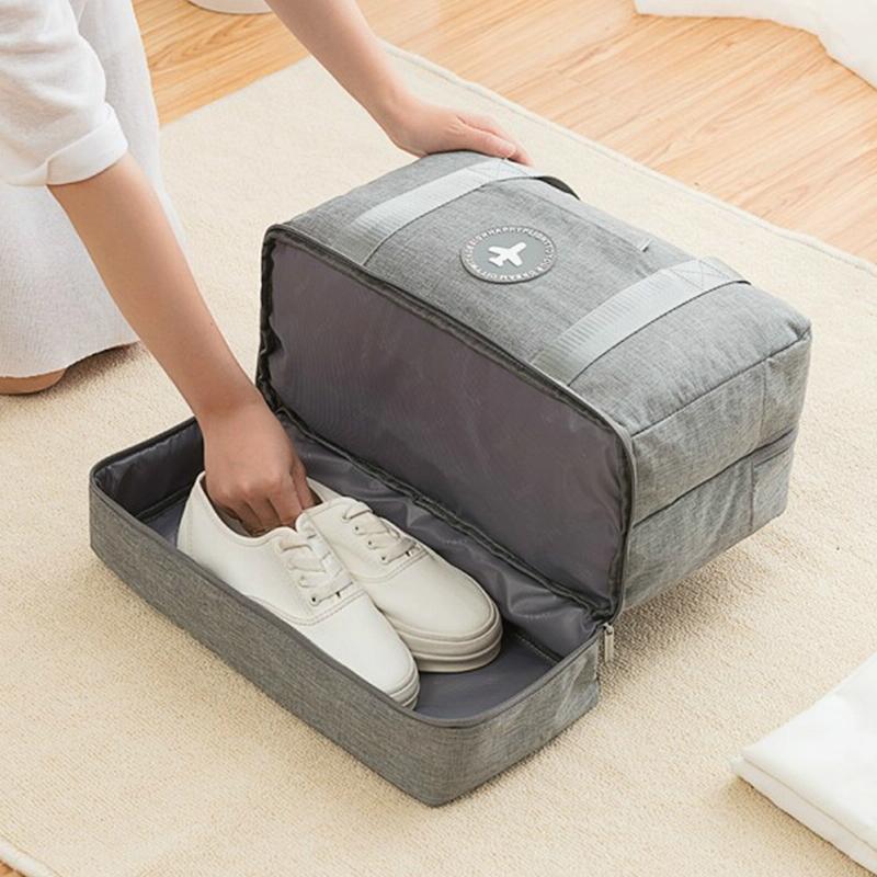 Travel-ready Waterproof Beach Bag with Double Layer Design - Gray