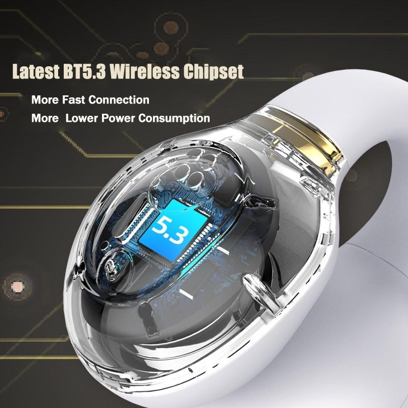 Wireless Bone Conduction Earbuds with Noise Reduction - Pink