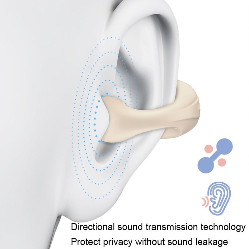 Mini Bone Conduction Bluetooth Earphone for Running and Sports - White