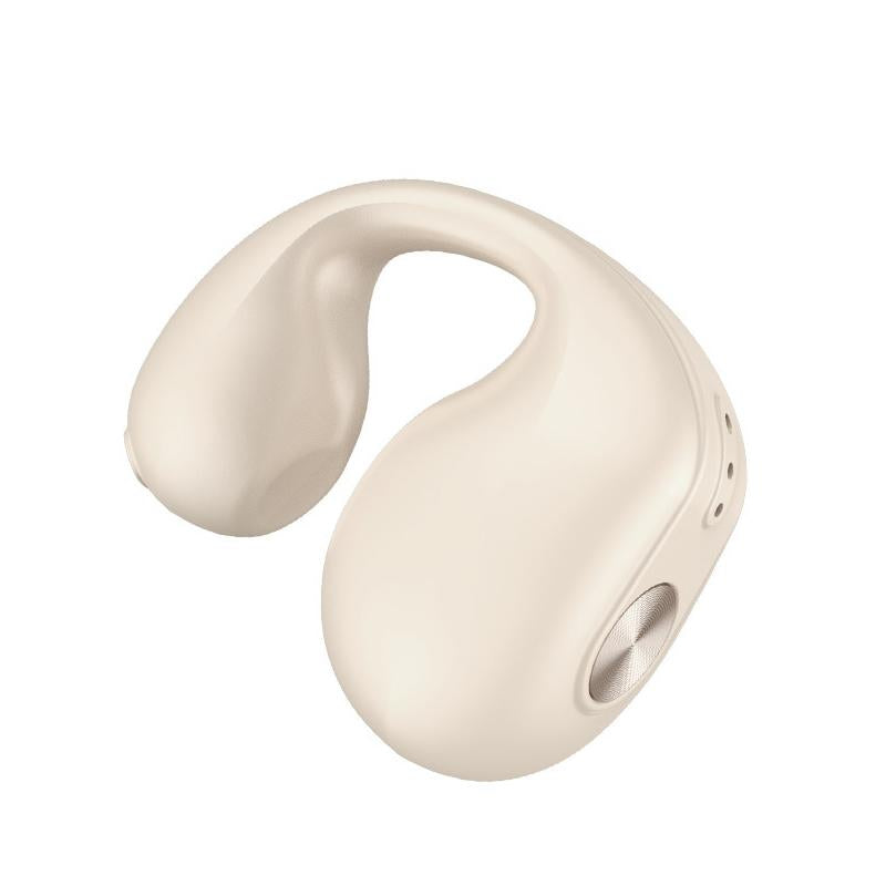 Mini Bone Conduction Bluetooth Earphone for Running and Sports - White