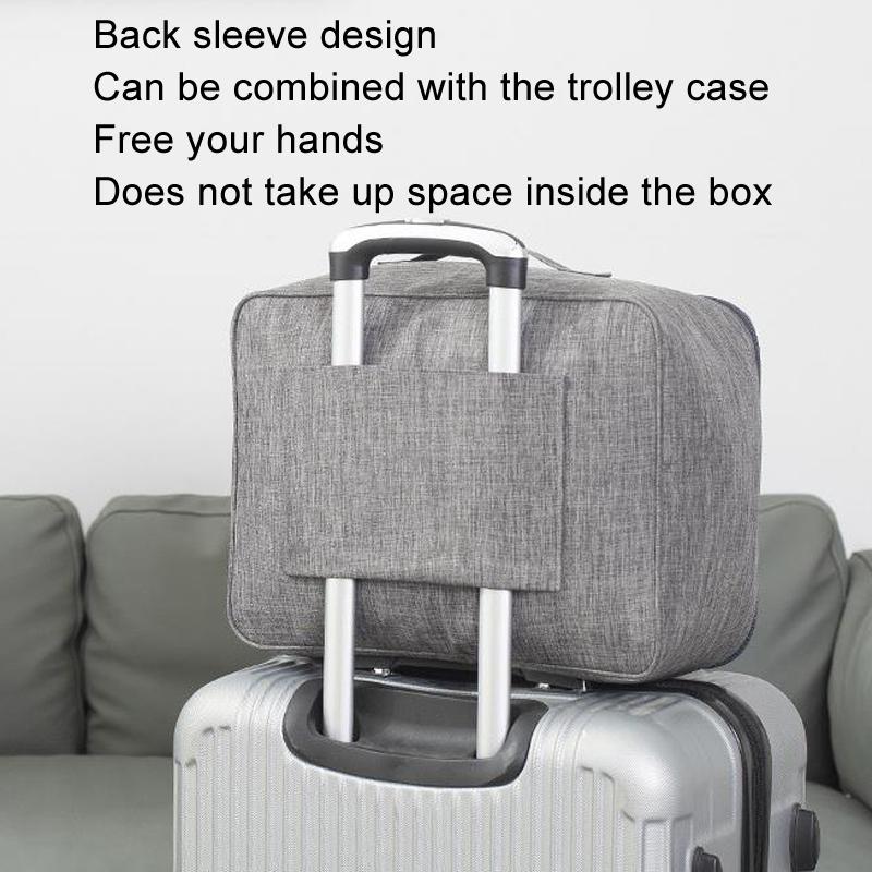 Large Capacity Cationic Trolley Suitcase for Trip Storage - Navy