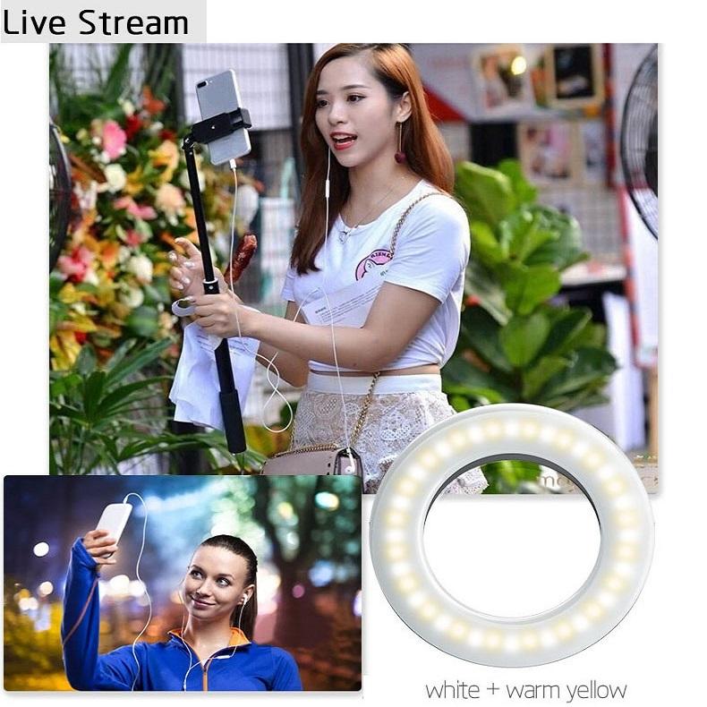 Selfie Ring Light for Mobile Phones - Beauty Enhancer - Black