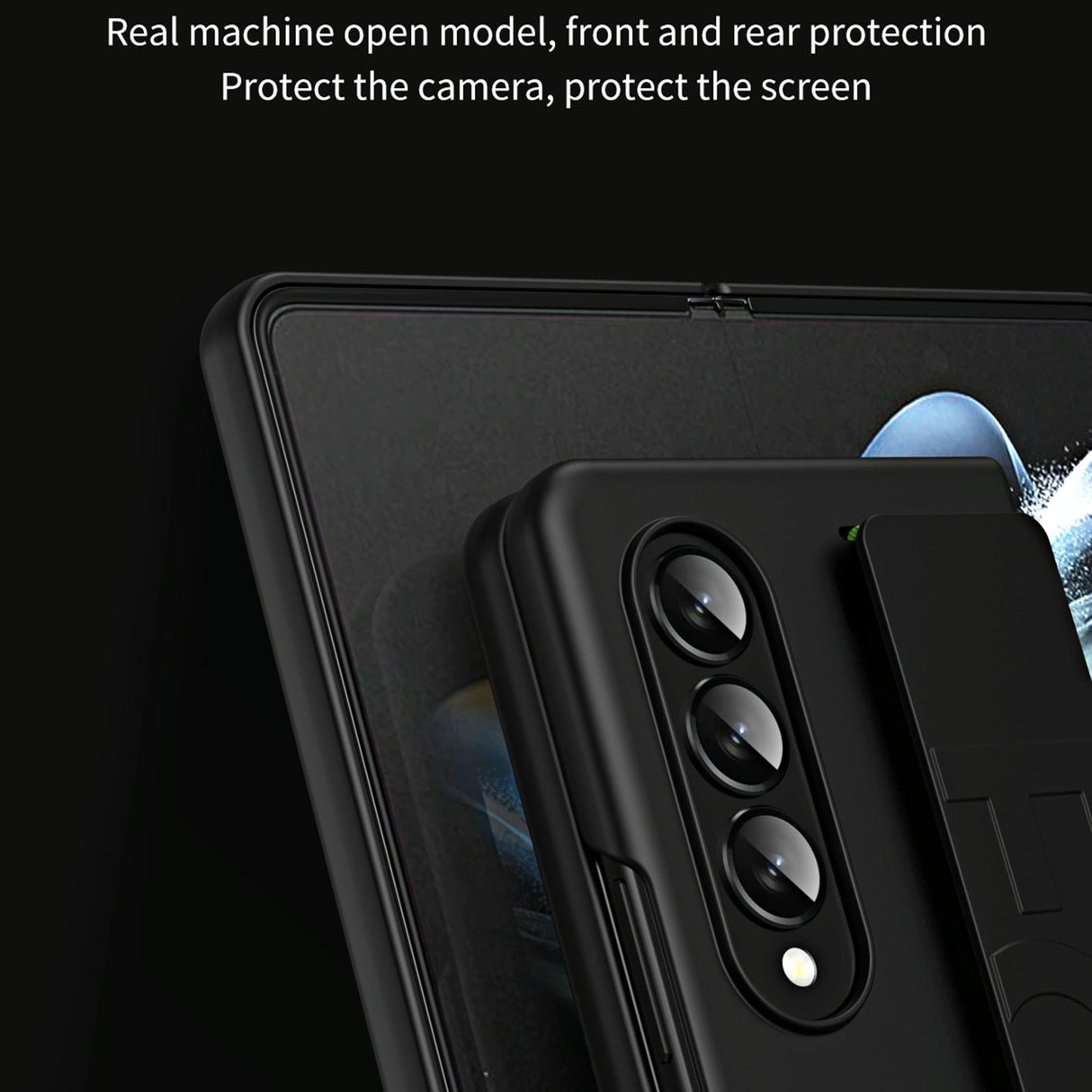 For Samsung Galaxy Z Fold4 5G Shockproof Wristband - Elastic - Purple