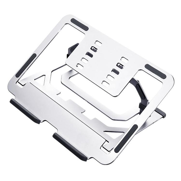 Foldable Aluminum Laptop Stand for Desktop Cooling - Rose Gold
