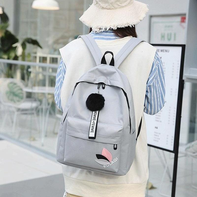 Student Canvas Backpack - Pink