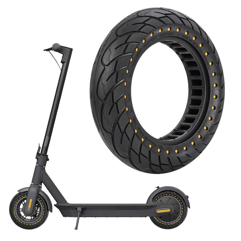 10x2.5 Inflatable Honeycomb Solid Run-flat Tire for Electric Scooter - Blue - 44Mm Slot Red