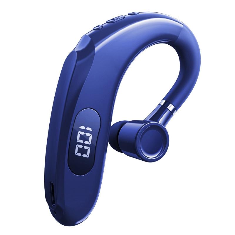 Wireless Bluetooth Earhook Earphones with Digital Display - Business Sports - Green