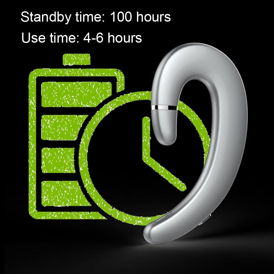 Waterproof Wireless Earphone with Mic for Android / Iphone - Silver