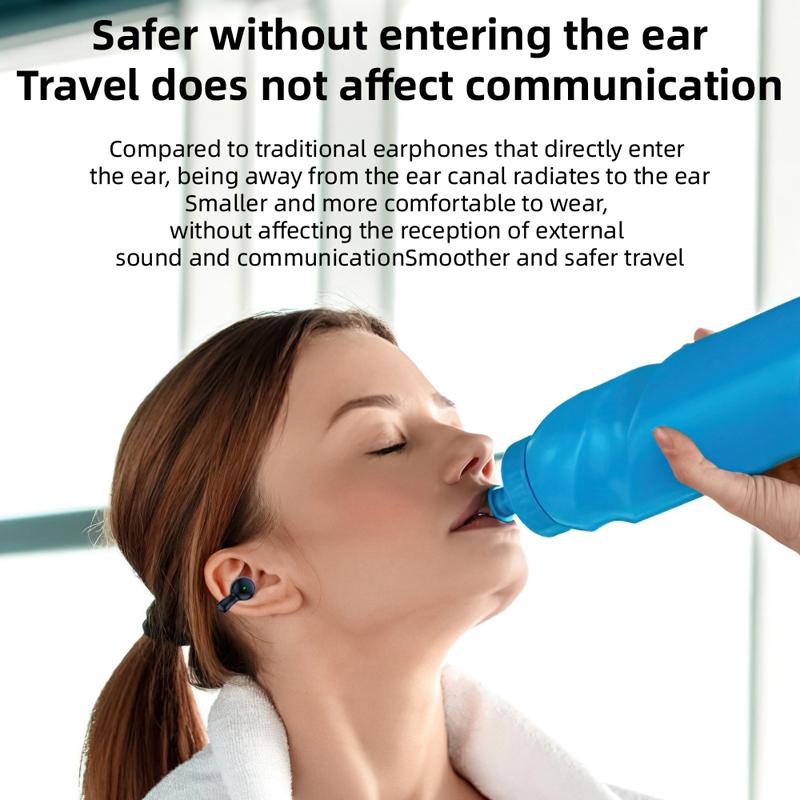 Wireless Earphones with Digital Display and Charging Case - Blue