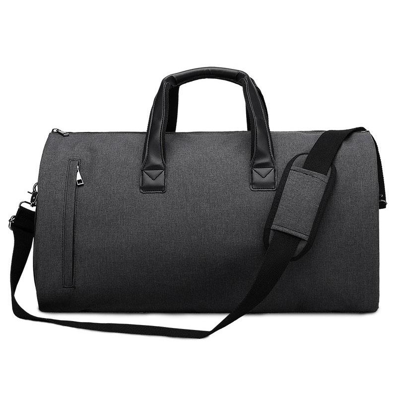 Shoe Compartment Travel Suit Bag - Compact & Organized - Dark Grey