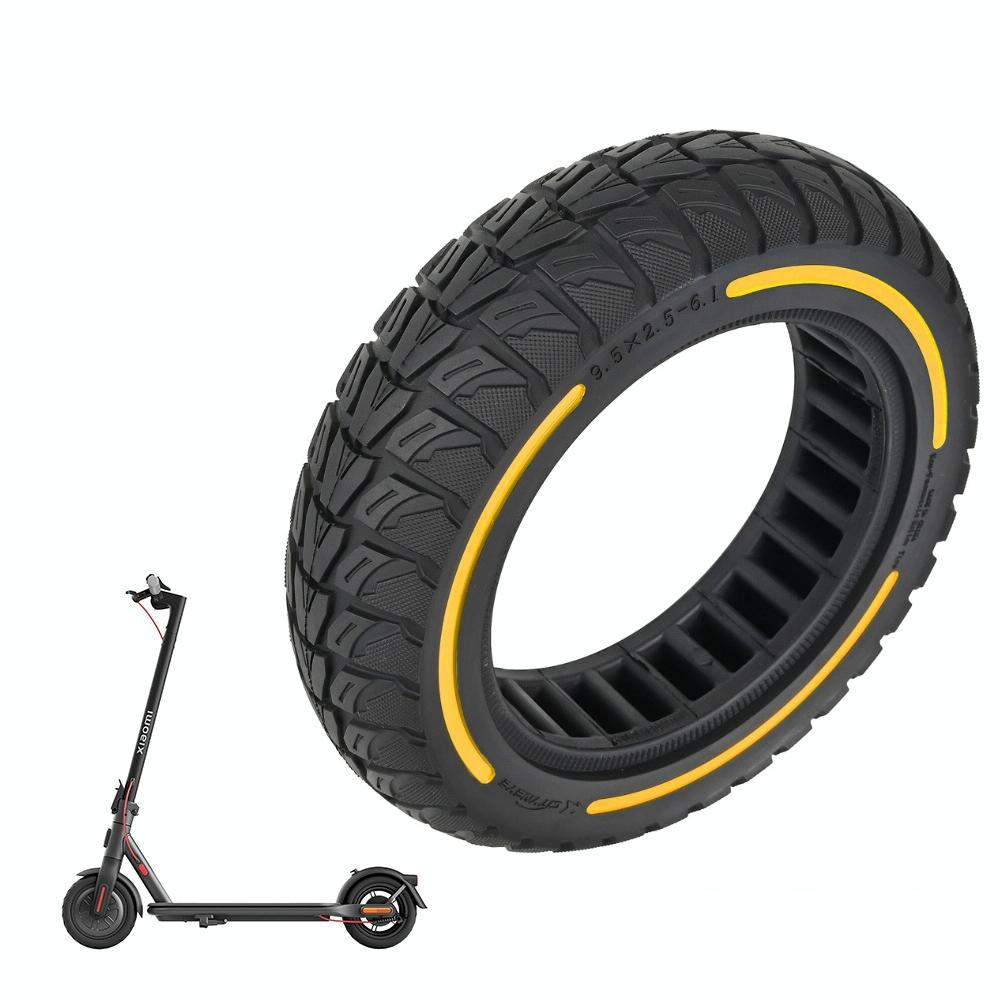 Colourful 2.5-7 Inch Honeycomb Tires for Xiaomi Scooter 4 / 4 Pro - Off-road Flick Design - Red