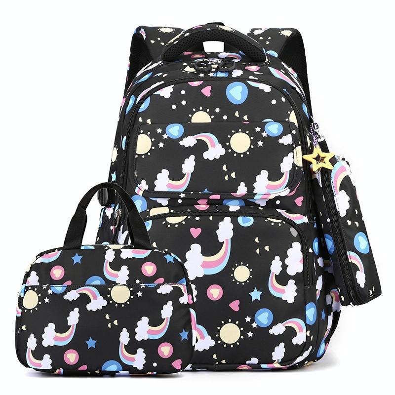 Kids Backpack Set with Lunch Bag & Pencil Case - 3 in 1 - Purple