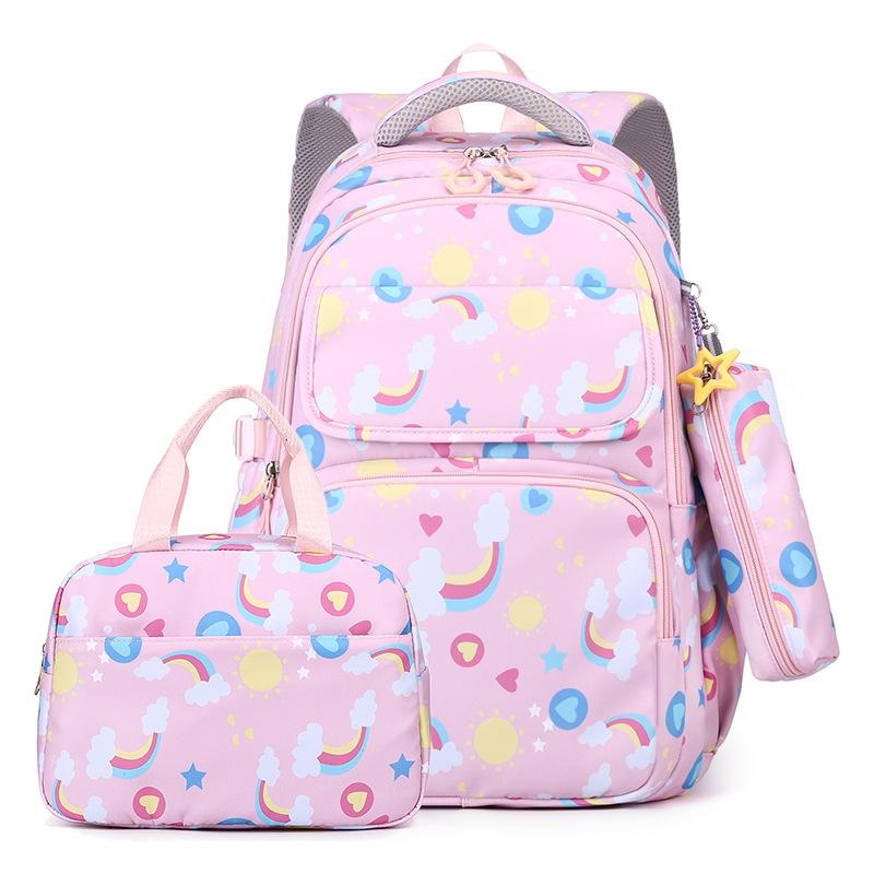 Kids Backpack Set with Lunch Bag & Pencil Case - 3 in 1 - Purple