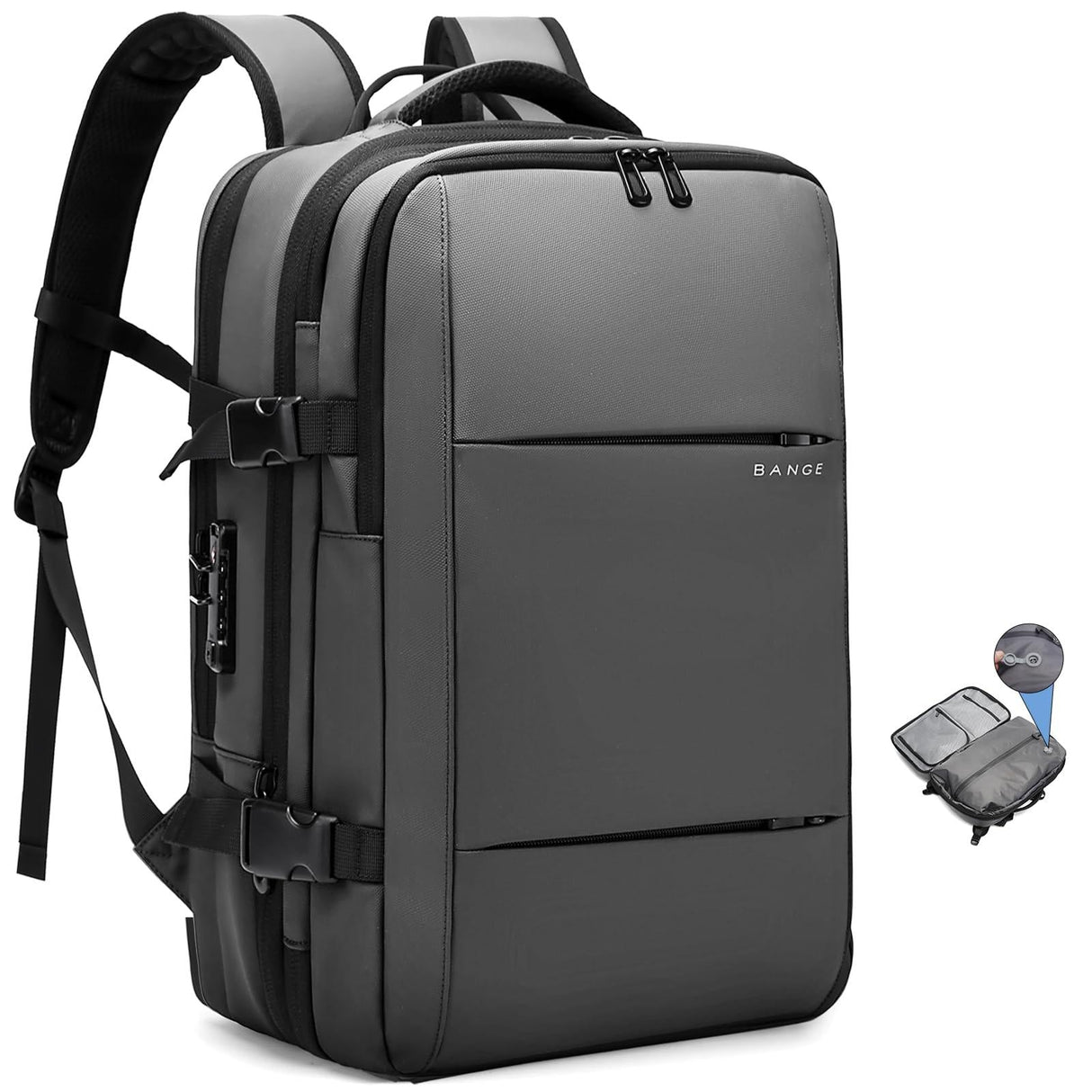 Large Capacity Men Shoulder Backpack - Gray