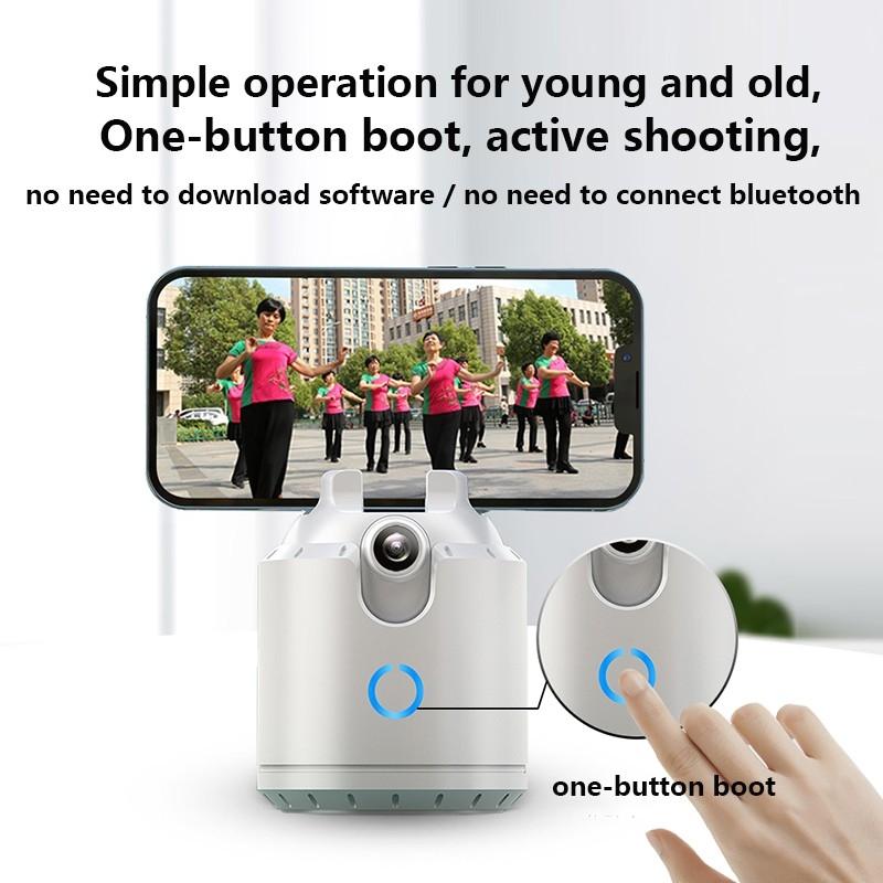 Smart Desktop Ptz with 360 Degree Rotation and Automatic Tracking - Black + White