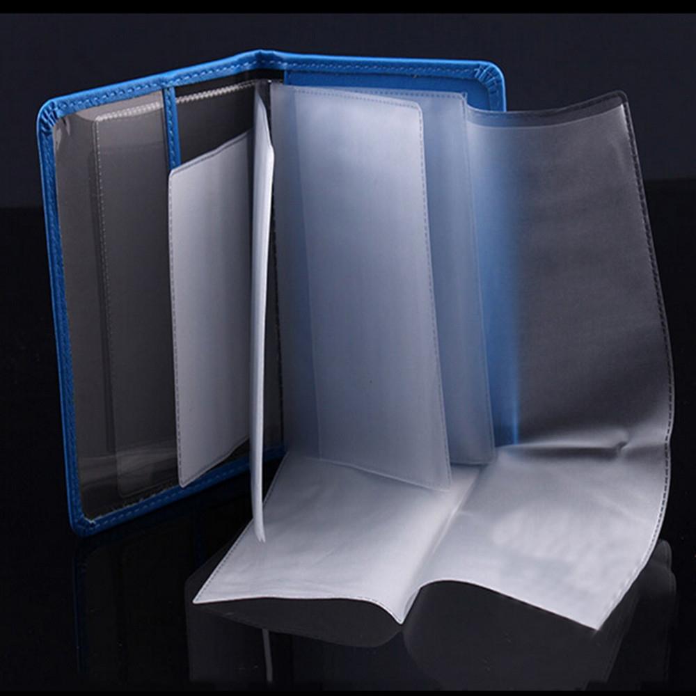 Stylish Pu Leather Driving License Holder Wallet - Blue