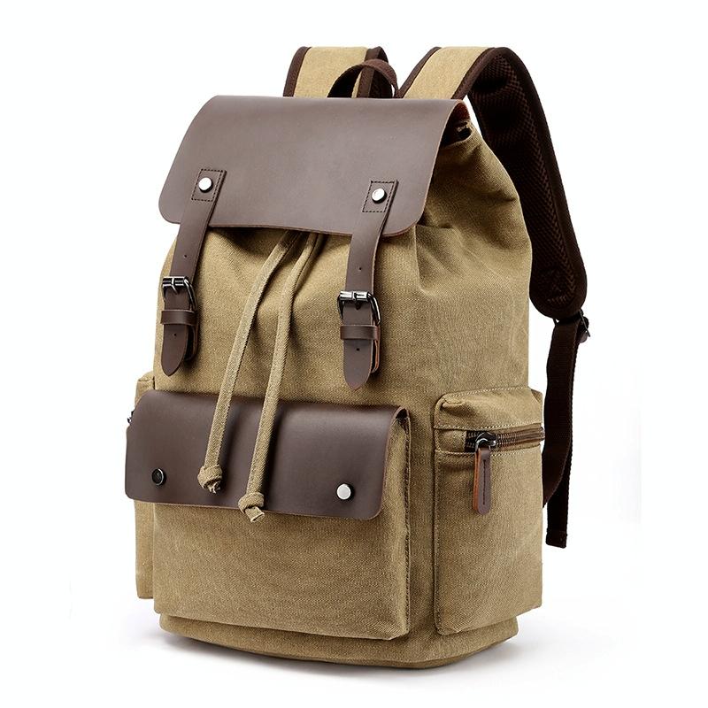Student Canvas Backpack - Compact and Stylish - Navy