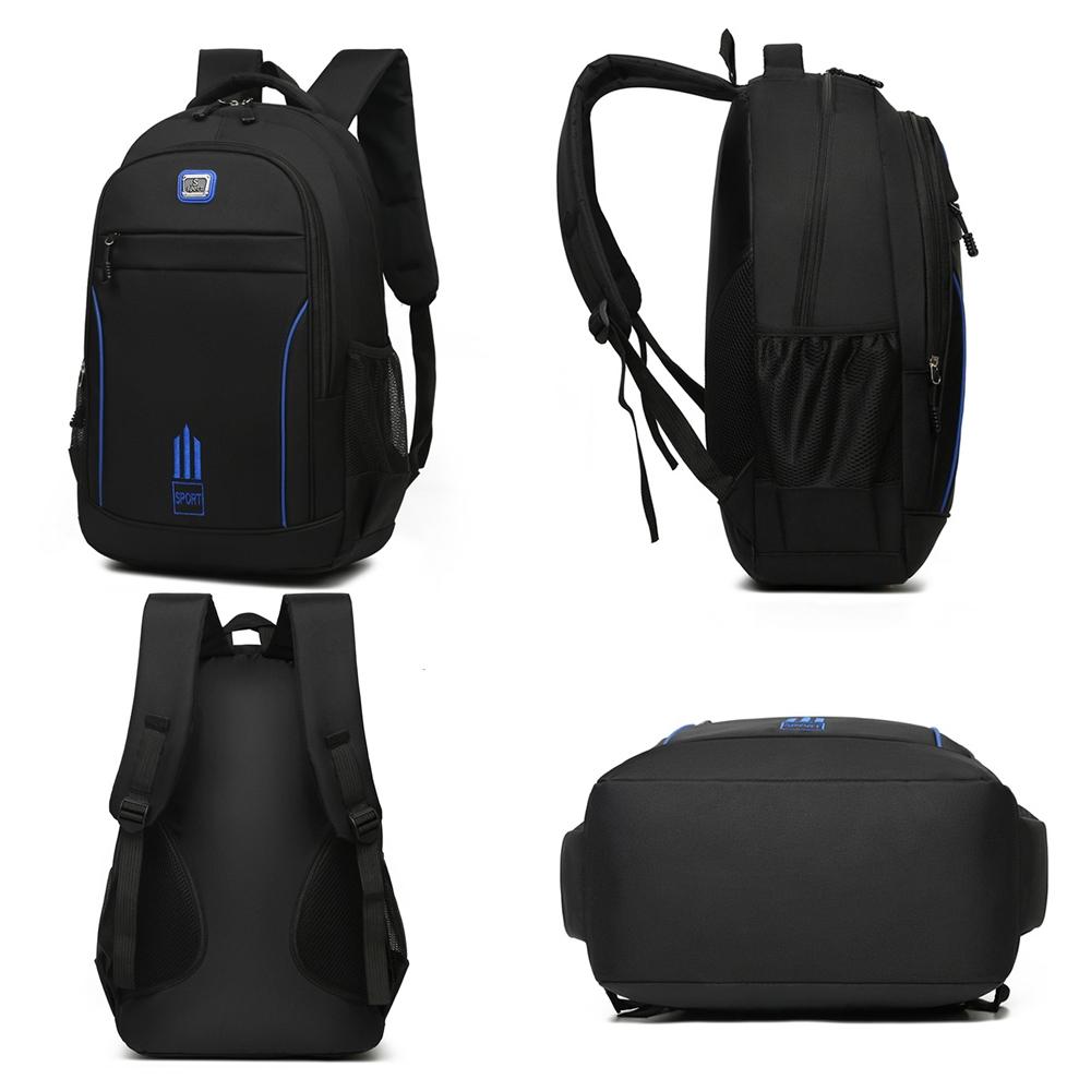 Large Capacity Nylon Backpack For Students - Black