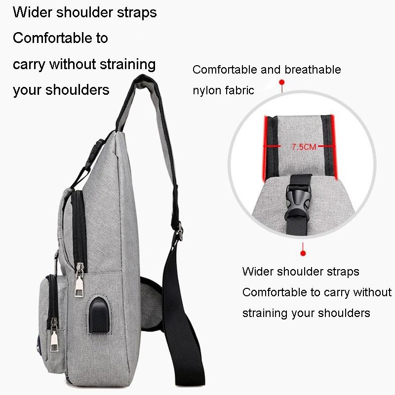 Versatile Men Crossbody Bag For Sports And Everyday Use - Grey