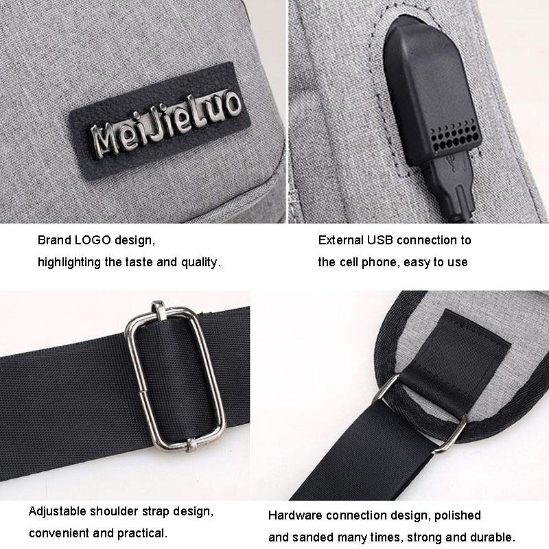 Versatile Men Crossbody Bag For Sports And Everyday Use - Grey