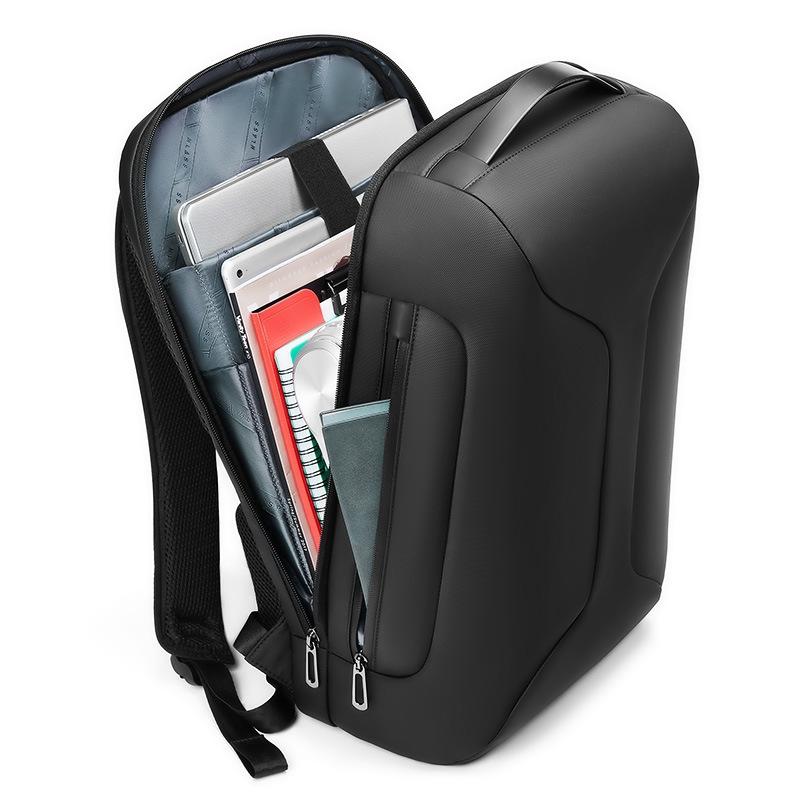 Large Capacity Waterproof Laptop Backpack with Usb Port for Business Travel - Black