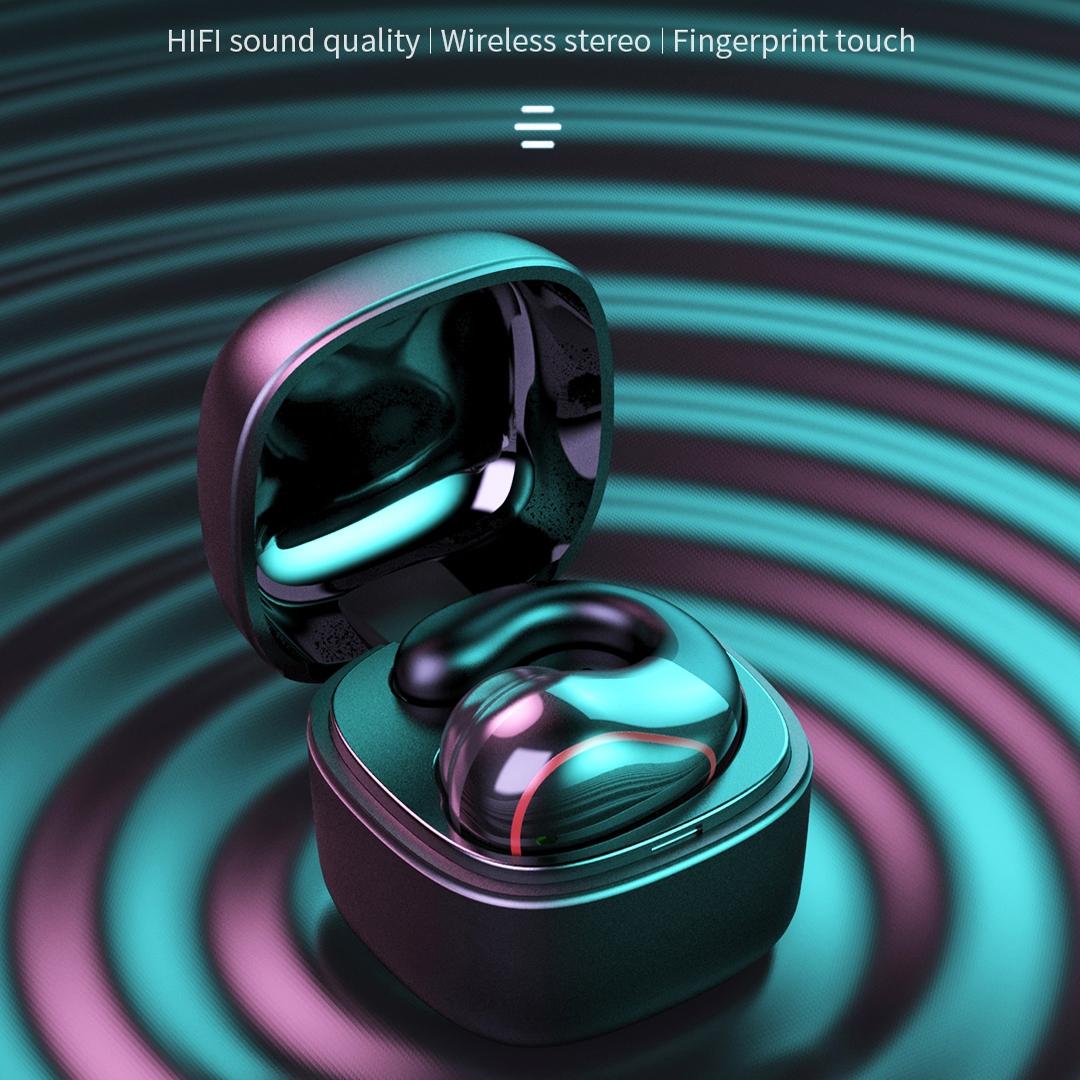 Wireless Bone Conduction Earphone with Bluetooth 5.0 - Gray