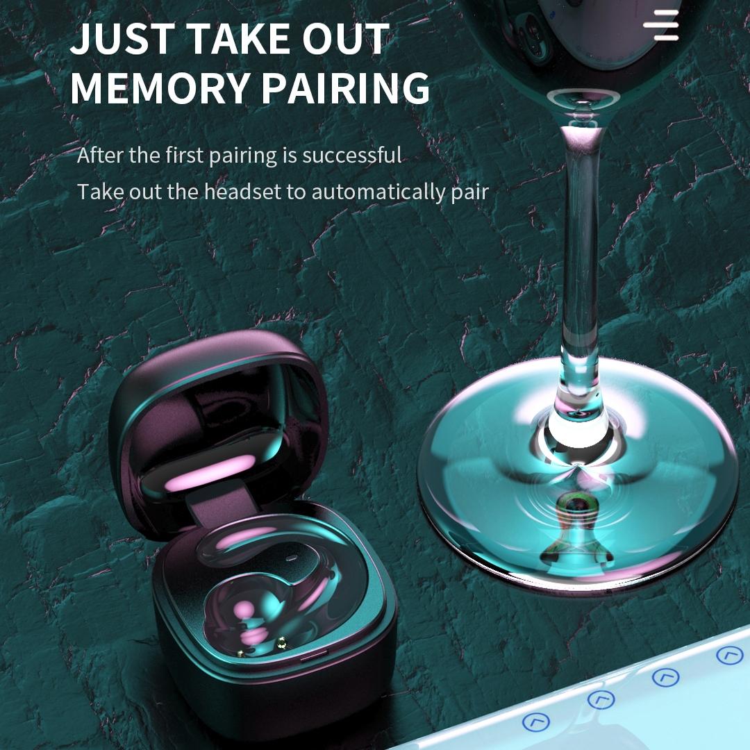 Wireless Bone Conduction Earphone with Bluetooth 5.0 - Gray