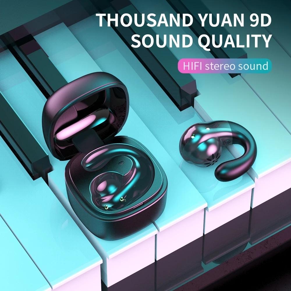 Wireless Bone Conduction Earphone with Bluetooth 5.0 - Gray