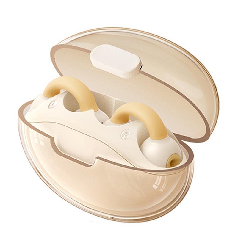 Wireless Bluetooth Earphone - Transparent Ear Clip - Ows Sports - Blue