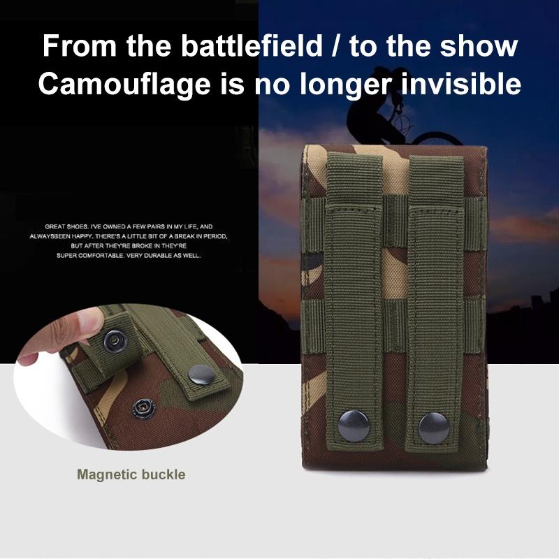 Water Resistant Outdoor Cell Phone Case 17Cm X 8.3Cm X 3.5Cm Stylish & Durable - Army Green