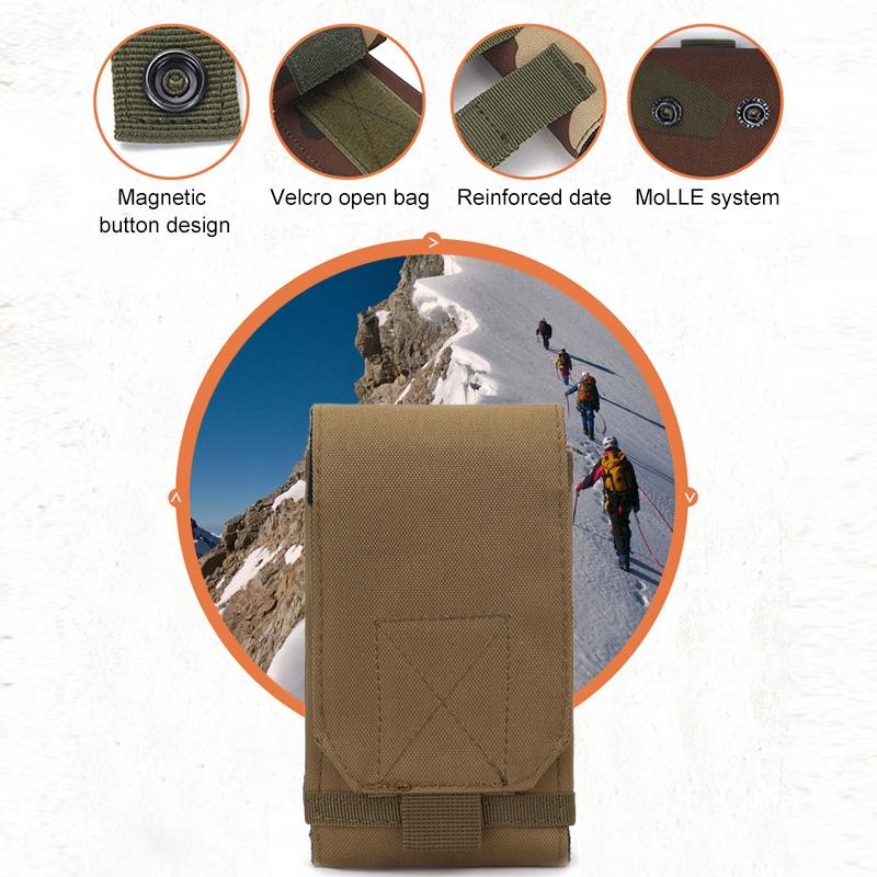 Water Resistant Outdoor Cell Phone Case 17Cm X 8.3Cm X 3.5Cm Stylish & Durable - Army Green