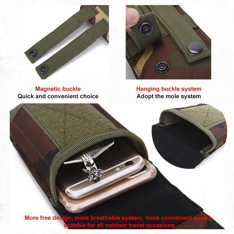Water Resistant Outdoor Cell Phone Case 17Cm X 8.3Cm X 3.5Cm Stylish & Durable - Army Green