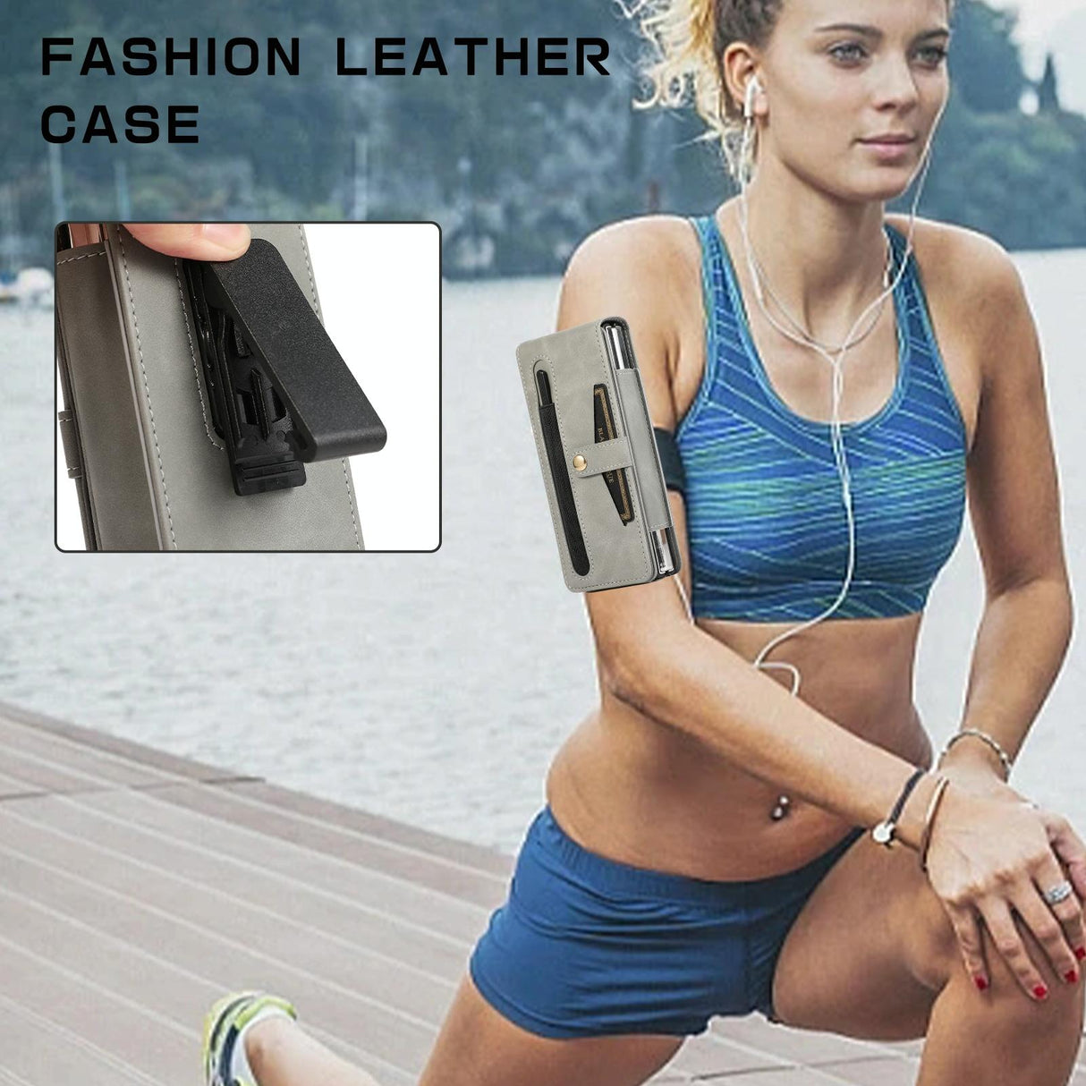 For Samsung Galaxy Z Fold4 5G Leather Folding Phone Case - Purple