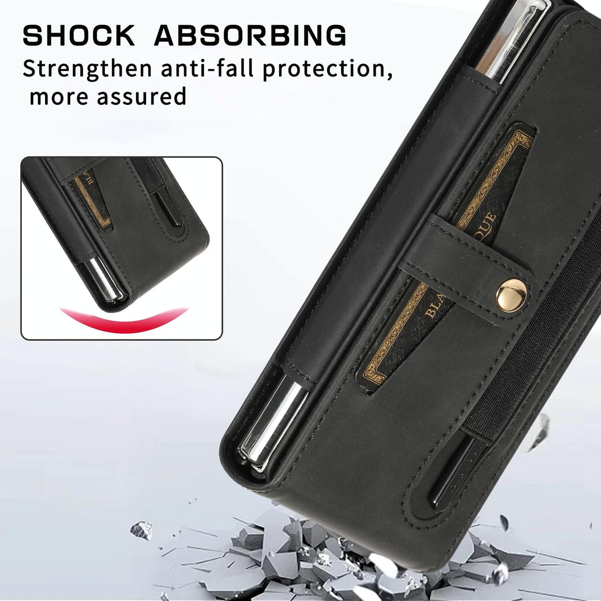 For Samsung Galaxy Z Fold4 5G Leather Folding Phone Case - Purple
